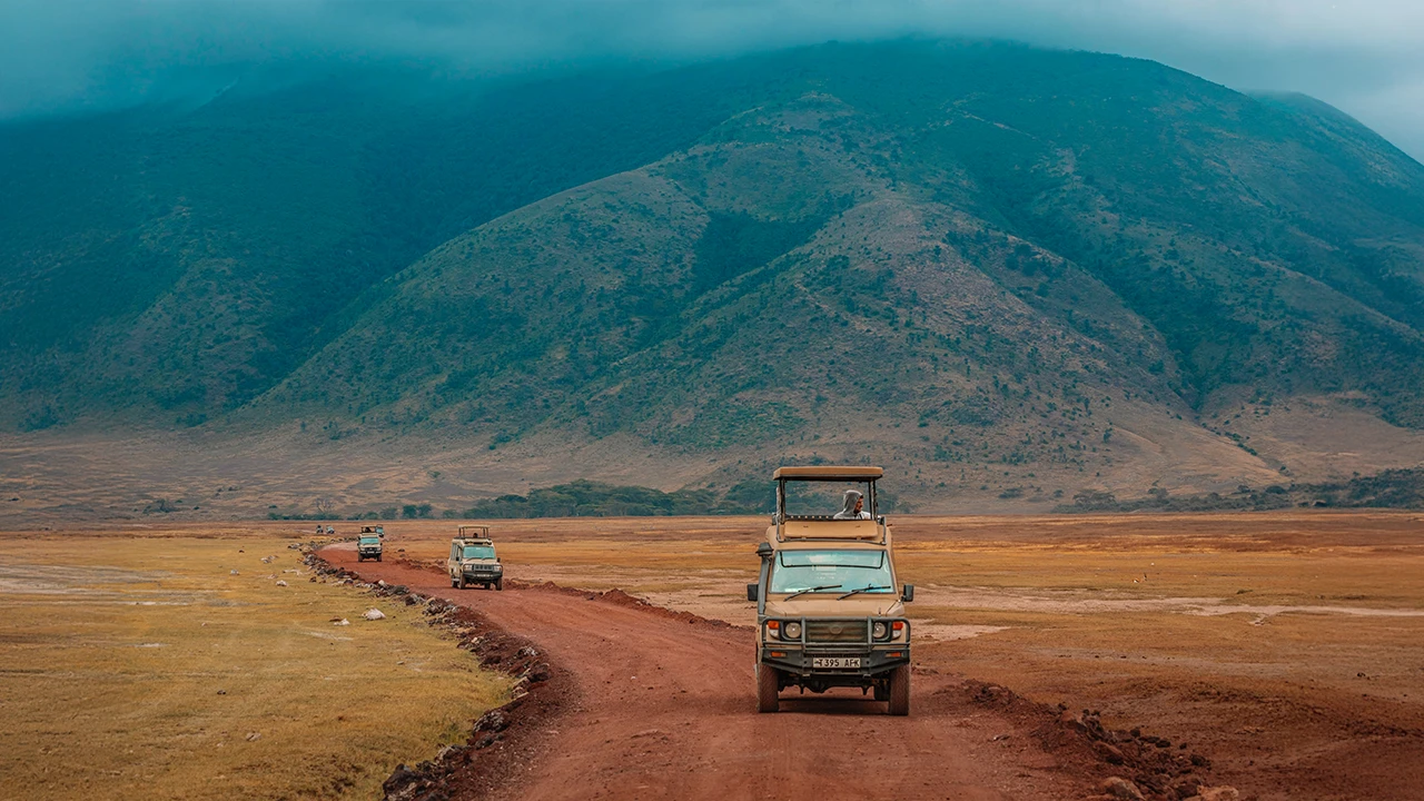Early morning game drive in Ngorongoro Crater